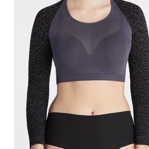Spanx arm tights animal print Grey leopard